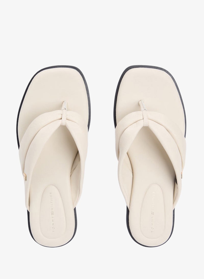 TOMMY HILFIGER Leather Toe Post Flip Flops - Image 5